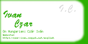 ivan czar business card