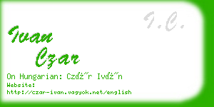 ivan czar business card